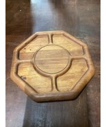 Vintage 1960&#39;s Goodwood Genuine Teak Wood Lazy Susan Platter - 14&quot; - Tha... - $282.25 MXN