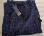 NWT Karen Scott Navy Blue Window Pane Plaid Dress Pants Size 22W - $19.79