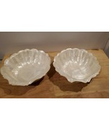 Set of 2 Mother of Pearl / Capiz Shell - Clam Shaped Bowls 7.5&quot; x 7.5&quot; x... - £25.88 GBP