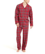 allbrand365 designer Mens Brinkley Plaid Pajama Set Size XX-Large Color Red - £35.09 GBP