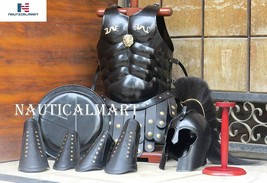 NauticalMart Roman King Achilles Troy Helmet W/Black Plume+ Muscle Armor+ Shield - £167.86 GBP