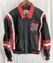 Vintage Nebraska XL Leather Varsity Jacket College Phase By Excelled 90s - £75.17 GBP