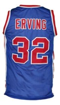 Julius Erving Custom Virginia Squires ABA Basketball Jersey Sewn Blue Any Size image 2