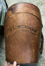 Vtg Antique JL Wickham Scots Guards Leather Top Hat Luggage Train Case 1... - $399.99