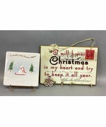Polar Bear On Sled Hot Plate, Charles Dickens Christmas Sign &amp; Gingerbre... - $248.80 MXN