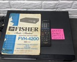 Fisher FVH-4200 Hi-Fi VCR Stereo Video Recorder EATS TAPES PARTS ONLY - $44.55