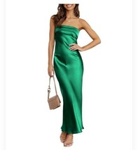 Caracilia Satin Tube Backless Maxi Dress For Women Formal Occasions Size XL - £22.10 GBP
