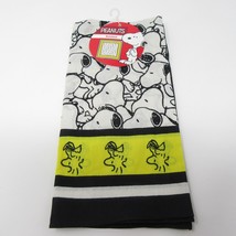 Peanuts Snoopy Woodstock Bandana Handkerchief Black White Yellow 2019 All Cotton - £10.04 GBP