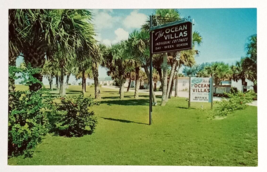 Ocean Villas By the Sea Cottages Palm Trees Vero Beach FL Dexter Postcard 1960 - £10.55 GBP