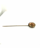 Vintage Sign Sterling Art Deco Oval Blister Pearl Shell Abalone Stick Pi... - $712.09 MXN