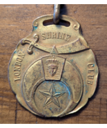 1930 London Shrine Club Annual Outing Brass Watch Fob Medal Childs Chicago - $31.83 CAD