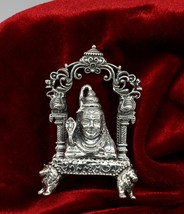 925 silver Hindu Shiva Mahadeva statue, Figurine, puja article home temp... - £188.33 GBP