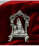 925 silver Hindu Shiva Mahadeva statue, Figurine, puja article home temp... - $320.84 CAD