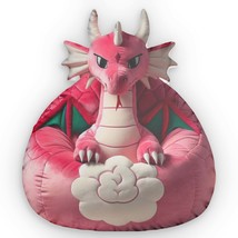 Pink Dragon, Beanbag Chair Stuffed Cushion, Plush Shaped Pillow - $845.98 MXN+