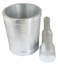 Aluminium Mortar and Pestle or Khal Dasta Ural Set, Aluminium Kitchen - $17.89