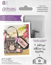 Gemini. Crafter&#39;s Companion. Happy Tags metal cutting die and stamp set. 8 piece - £5.98 GBP