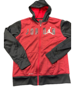 Air Jordan Boys Jumpman Zip Up Dri Fit Fleece Black Red Hoodie Jacket US... - £11.64 GBP
