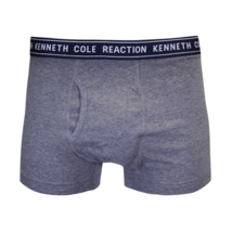 Kenneth Cole Men&#39;s Reaction 1 Pack Navy Band Dark HTH Grey Boxer Brief (S06) - £6.26 GBP