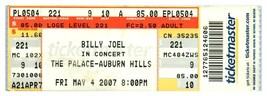 Billy Joel Untorn Concierto Ticket Stub Puede 4 2007 Detroit - £23.87 GBP