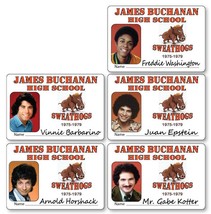 WELCOME BACK KOTTER Cast (qty 5) Name Badges with magnet Fasteners Halloween Cos - £44.63 GBP