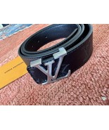 Louis Vuitton LV Santule Black Embossed Monogram Silver Buckle 50/125 Belt - $3,296.78 MXN