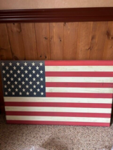 American Flag large Wood Wall Hanging - SALE image 3
