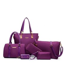 TRAVEASY 6 Sets Fashion Women Bag OxNew Ladies Handbags Large Capacity Tote Bags - £46.09 GBP