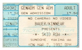 Skid Row Concert Ticket Stub March 2 1992 Yakima Washington - £19.41 GBP