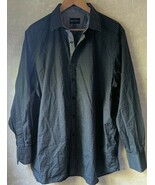 Robert Graham Dress Shirt Men&#39;s Sz L Button-Up Geometric Flip Cuff Gray - $18.07