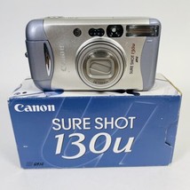 Canon Sure Shot 130U 35mm Point & Shoot Film Camera w/ Box AF, Date, Zoom Tested - $73.82