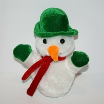 Toms Amusement Christmas Ornament Snowman 7&quot; Plush Stuffed Small Soft Toy Scarf - £10.82 GBP