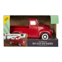 Vintage Red Truck Wax Warmer Working Headlights Ceramic Fragrance Retro ... - $38.97