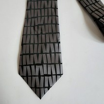 No Boundaries Black Silver Classic Tie Geometric Necktie 3&quot; x 60&quot; - £3.97 GBP
