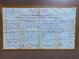 Gobierno de Palestina Registro de nacimiento 1934 - €35,25 EUR