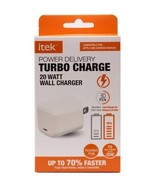 Itek PD 20 Watt Turbo Wall Charger- White Apple &amp; Android Devices - $21.95 CAD