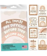 Neutral Classroom Motivational Posters | Set of 9 | Educational Supplies - $21.99