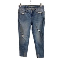 Old Navy Boyfriend Tapered Denim Jeans Womens Size 2  Light Wash  Distre... - $6.51