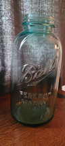 Vintage 1/2 Gallon Number 8 Aqua Ball Perfect Mason Canning Jar Preservi... - $15.99