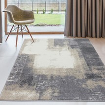 Rugs Area Rugs 8x10 Rug Carpets Grey Living Room Modern Bedroom Floor Gray Rugs - £143.08 GBP
