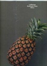 Lufthansa German Airlines Business Class Menu Pineapple Cover 1990 - $17.80