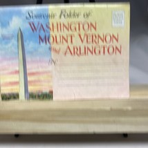 1936 Souvenir Photo Folder Of Washington My Vernon &amp; Arlington Colored Vintage - £11.65 GBP