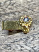 Vintage Gold Tone Loyal Order of the Moose Men&#39;s Tie Clip KG JD - $13.86 CAD