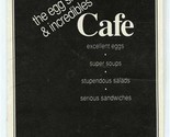 The Egg Shell &amp; Incredibles Cafe Menu Blake Street Denver Colorado 1980&#39;s - £17.08 GBP