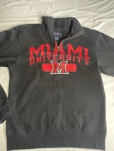 Miami University RedHawks Sweatshirt Men S Jansport Tag Black Red Vtg 1/... - £13.69 GBP