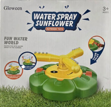 2 in 1 Kids Water Spray Sunflower Spinning &amp; Spraying Sprinkler, New - $11.88