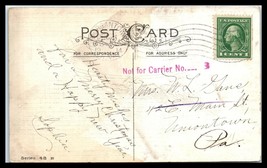 1914 US Postcard - Morgantown, WV to Uniontown, PA &quot;Not For Carrier No. 3&quot; E20 - £2.42 GBP