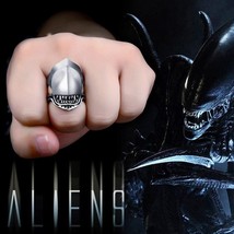 BEIER Movie Stainless steel Alien battle Predator Shark Animal  ring Men Fashion - £8.62 GBP