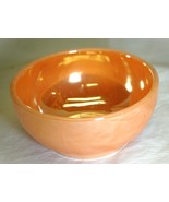 Peach Carnival Glass Cereal Bowl Anchor Hocking Fire King - $14.84
