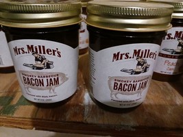 Mrs. Miller&#39;s SMOKEY BARBECUE BACON JAM -9oz. ( Pack of 2 ) - £14.20 GBP