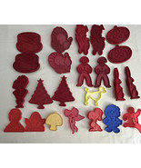 Vintage Lot Of 23 Plastic Cookie Cutters Luma, Hallmark, United , Snoopy... - £14.04 GBP